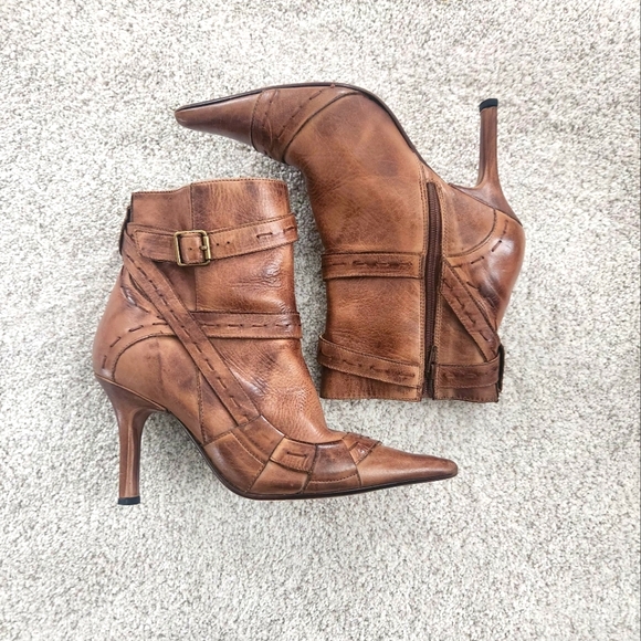 Charlie One Horse Cognac Colored Booties - Picture 4 of 5